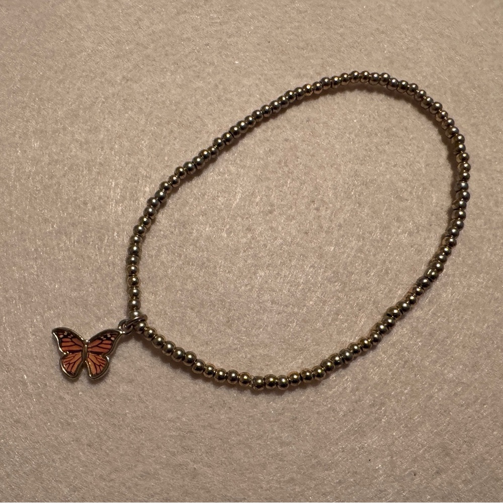 Luca + Danni Beaded Monarch Butterfly Anklet